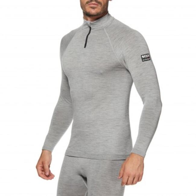 Six2 Maglia Termica Moto Wool Grey Unisex